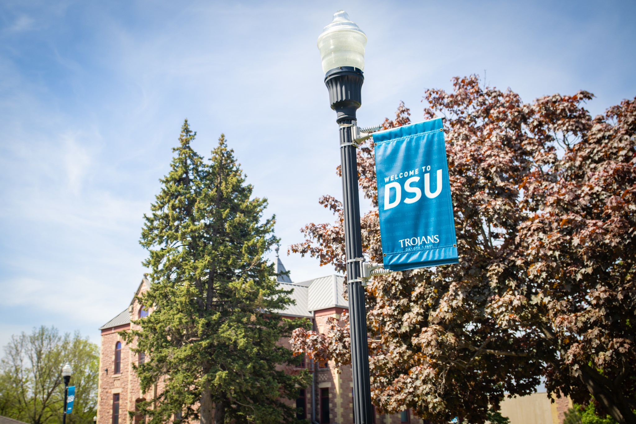 DSU welcome sign located on campus. 