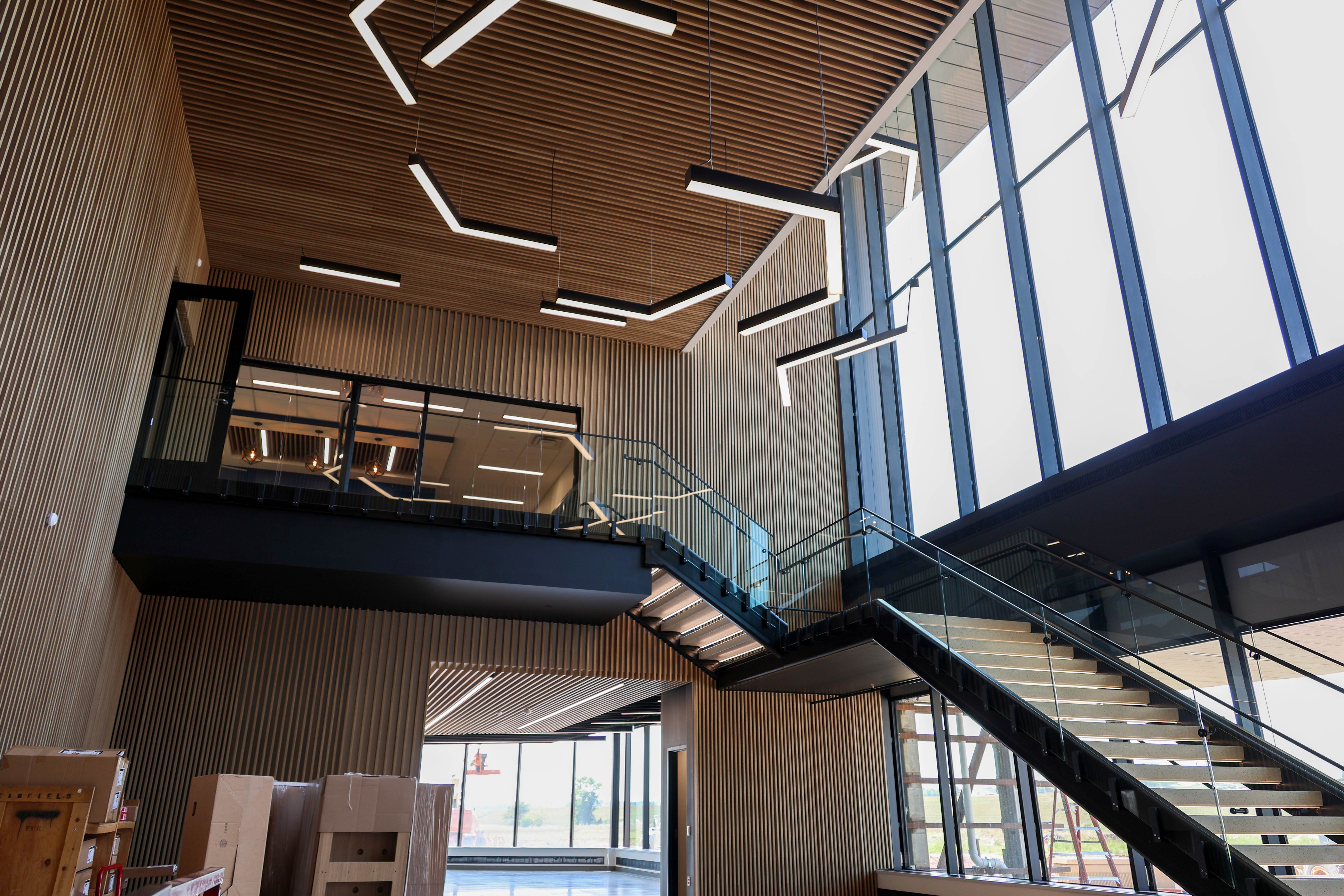 A view of the lobby in the Applied Research Lab.