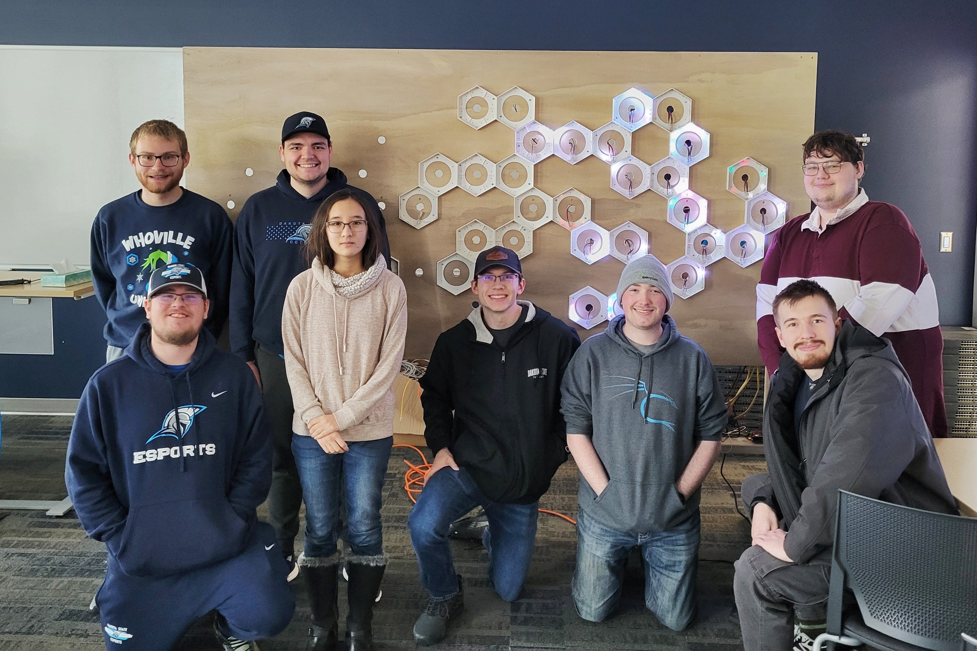 DSU students who took part in the Valiant Light project.
