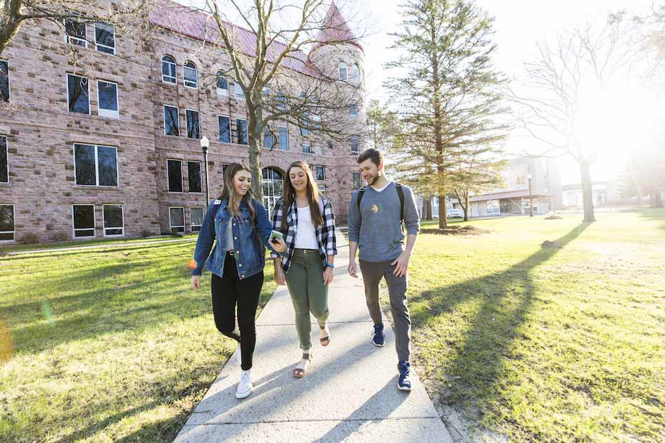 Students Walking On Campus