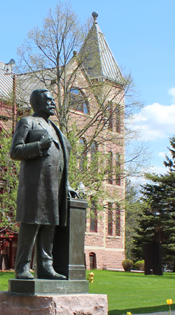 statue on campus