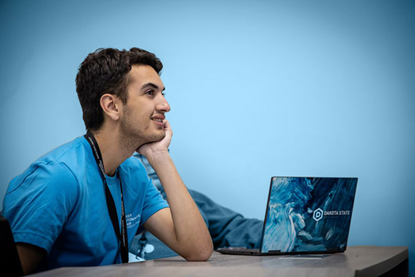 High school student at cyber camp
