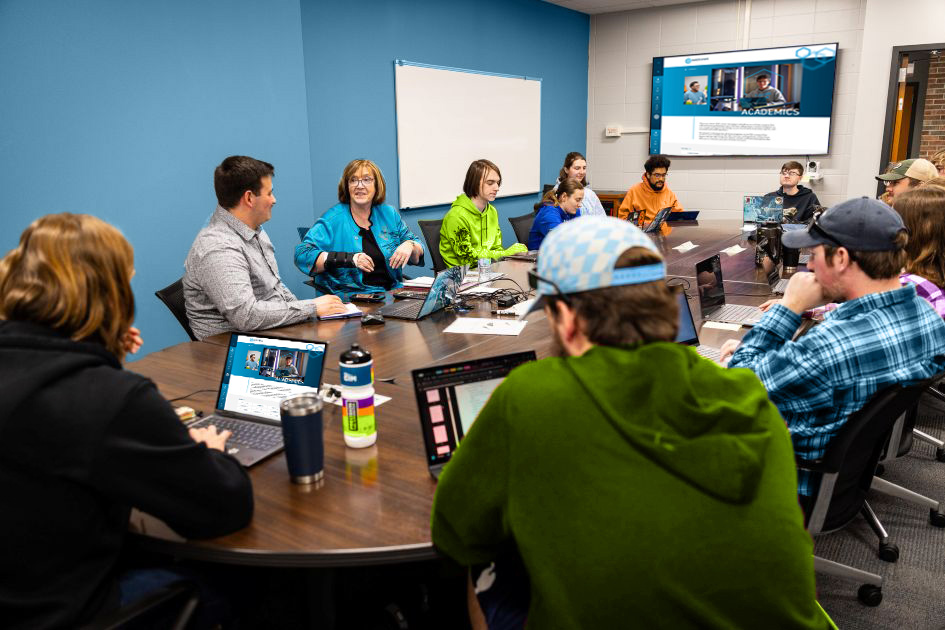 President Griffiths leading honors class