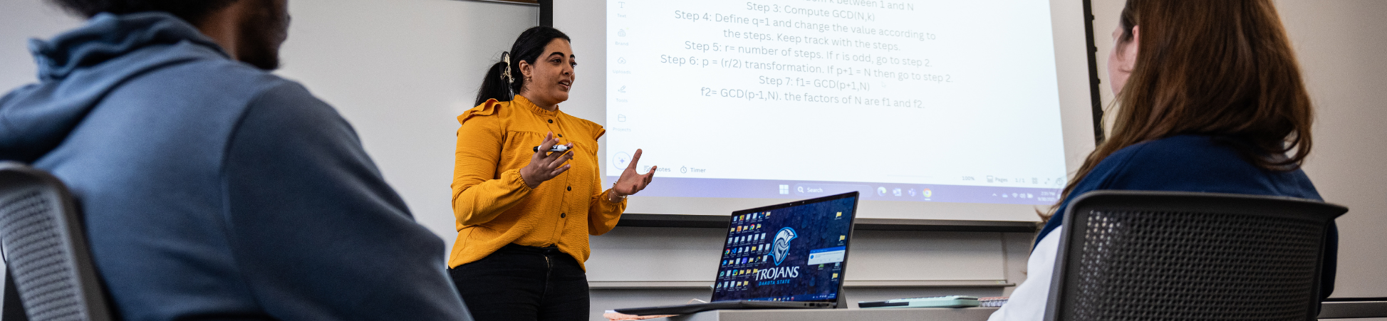 professor lecturing in front of class