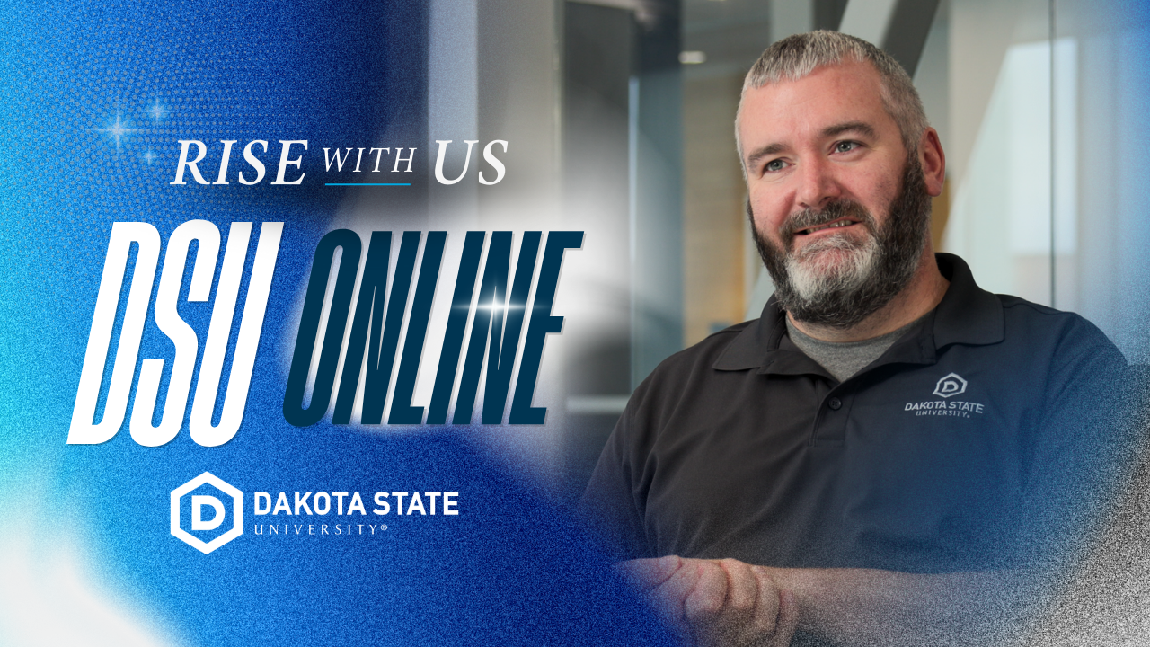 Thumbnail for a video showcasing DSU's online education capabilities and features. 