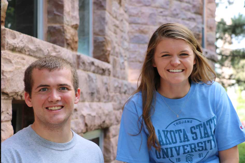 DSU student scholarship winners wearing branded t-shirts