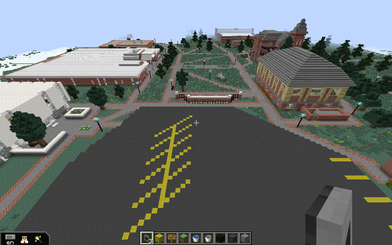 Minecraft DSU students  came together in a digital media communication class this spring, when students created a virtual tour of the DSU campus using the educational version of Minecraft. 