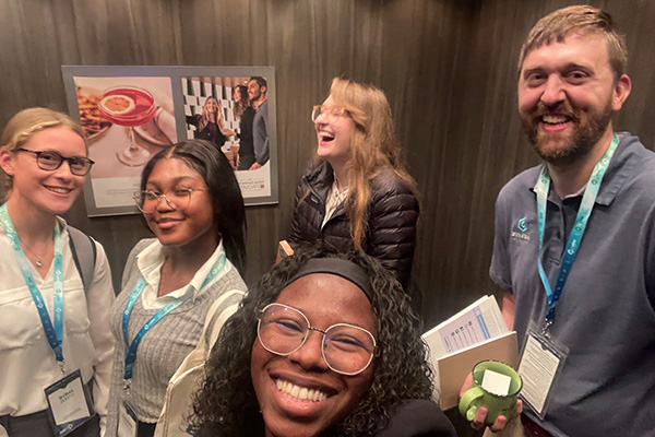 (l-to-r): Amelie Steins, Vanessa Ocansey, Basbo Ayelazono (front), Norah Zoller, and Andrew Sathoff.
