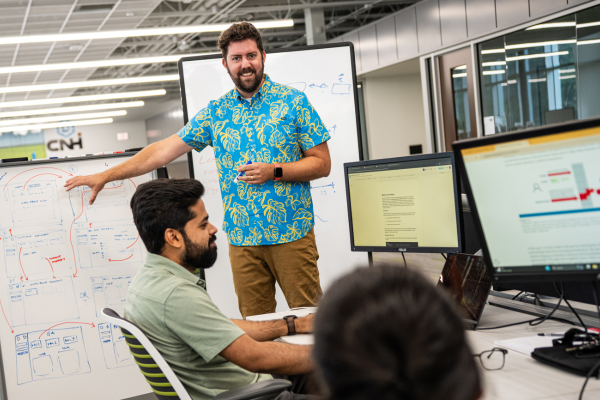 DSU AI students take part in class.