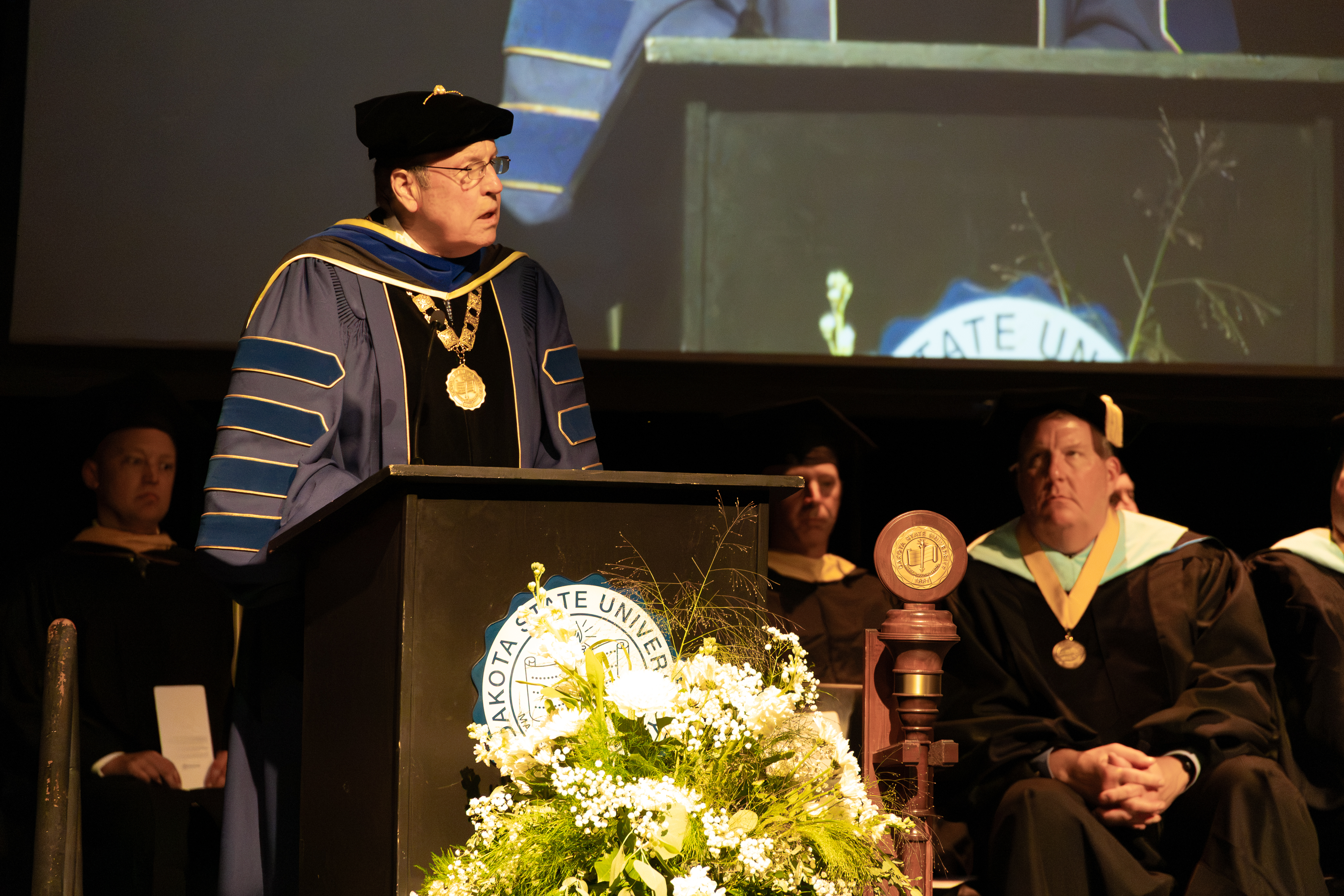 President Ballard speaks at Fall Convocation.