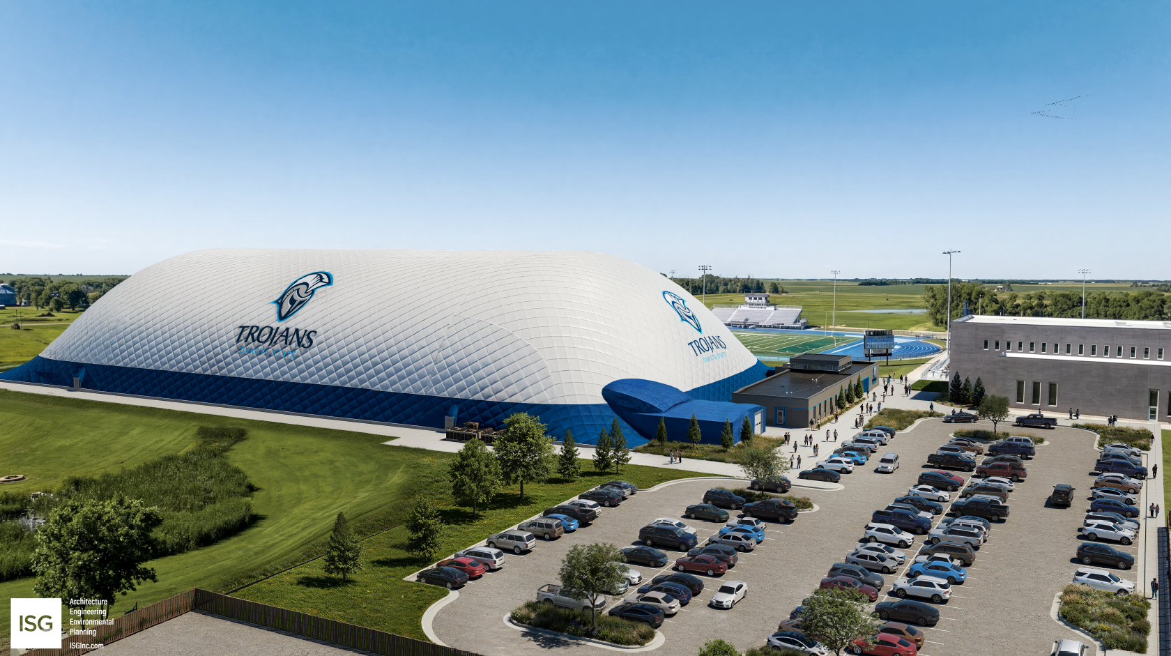 Rendering of the new DSU Indoor Athletic Facility.