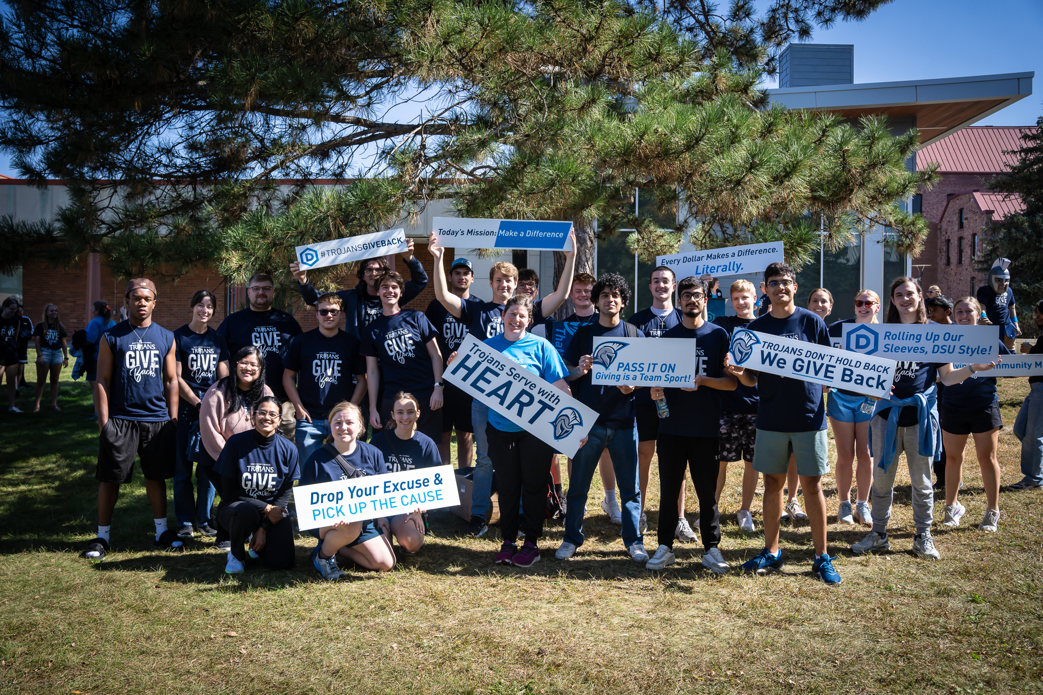 DSU students take part in Trojans Give Back activities.