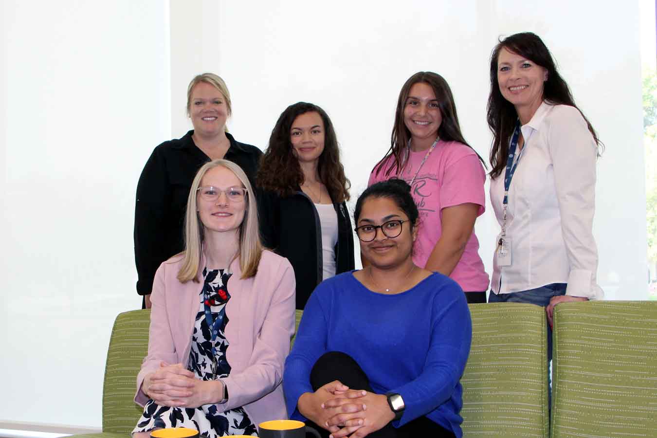 Dakota State students and staff attending the WiCyS conference are Dr. Ashley Podhradsky (back left), Annabelle Klosterman, Janessa Palmieri, Dr. Arica Kulm; Abigail Witt (front left) and Kanthi Narukonda. Not pictured are: Alexis Kulm, Katie Shuck, Kinsey Pickering, and Sara Stehlik. 