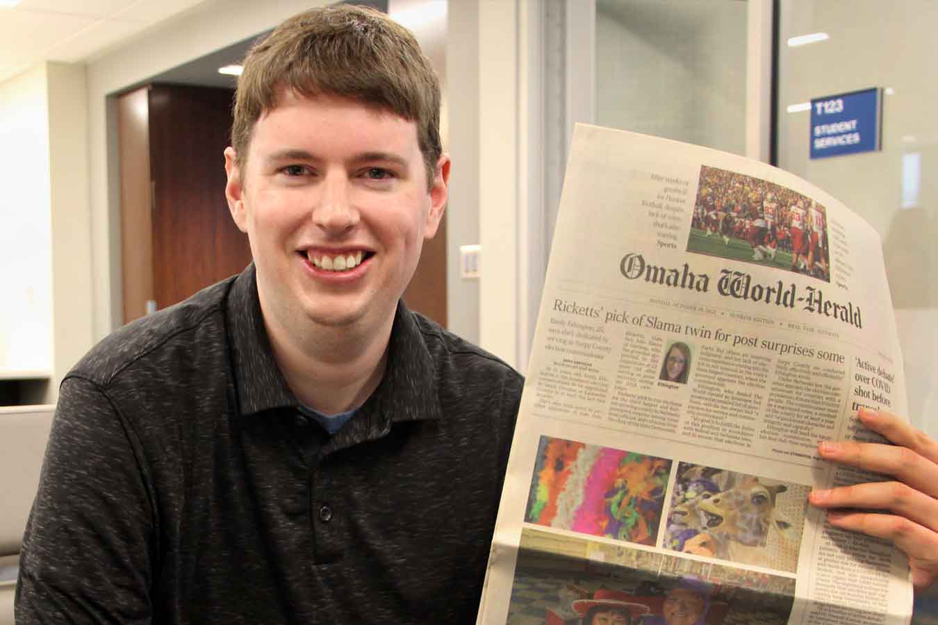 Dan Crisler at work at the Omaha World-Herald. Photo by Z Long, The World-Herald.