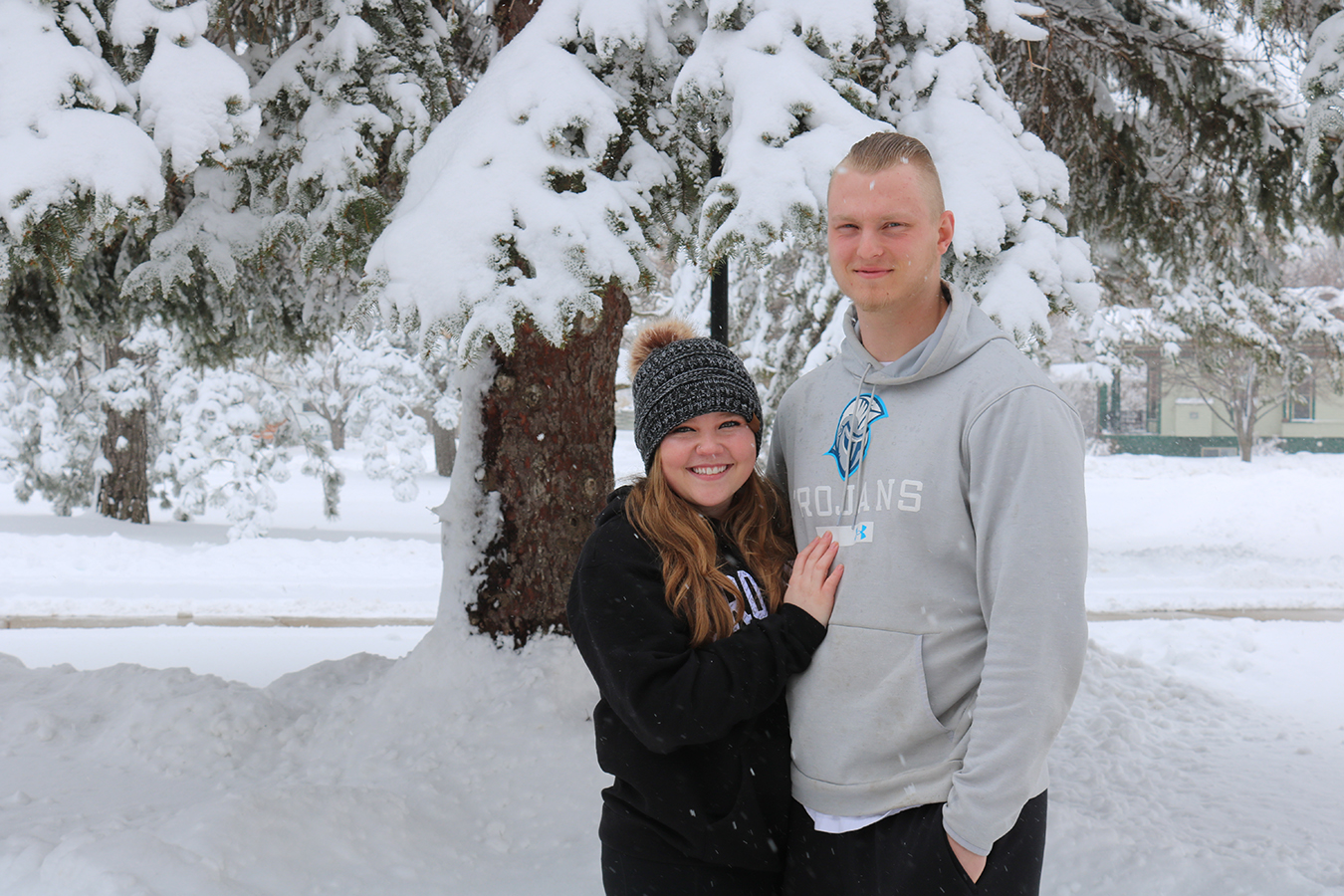 Katelyn Hoppe and Grant Svikulis love each other, sports, and DSU. Together they transferred to Dakota State and are majoring in exercise science.