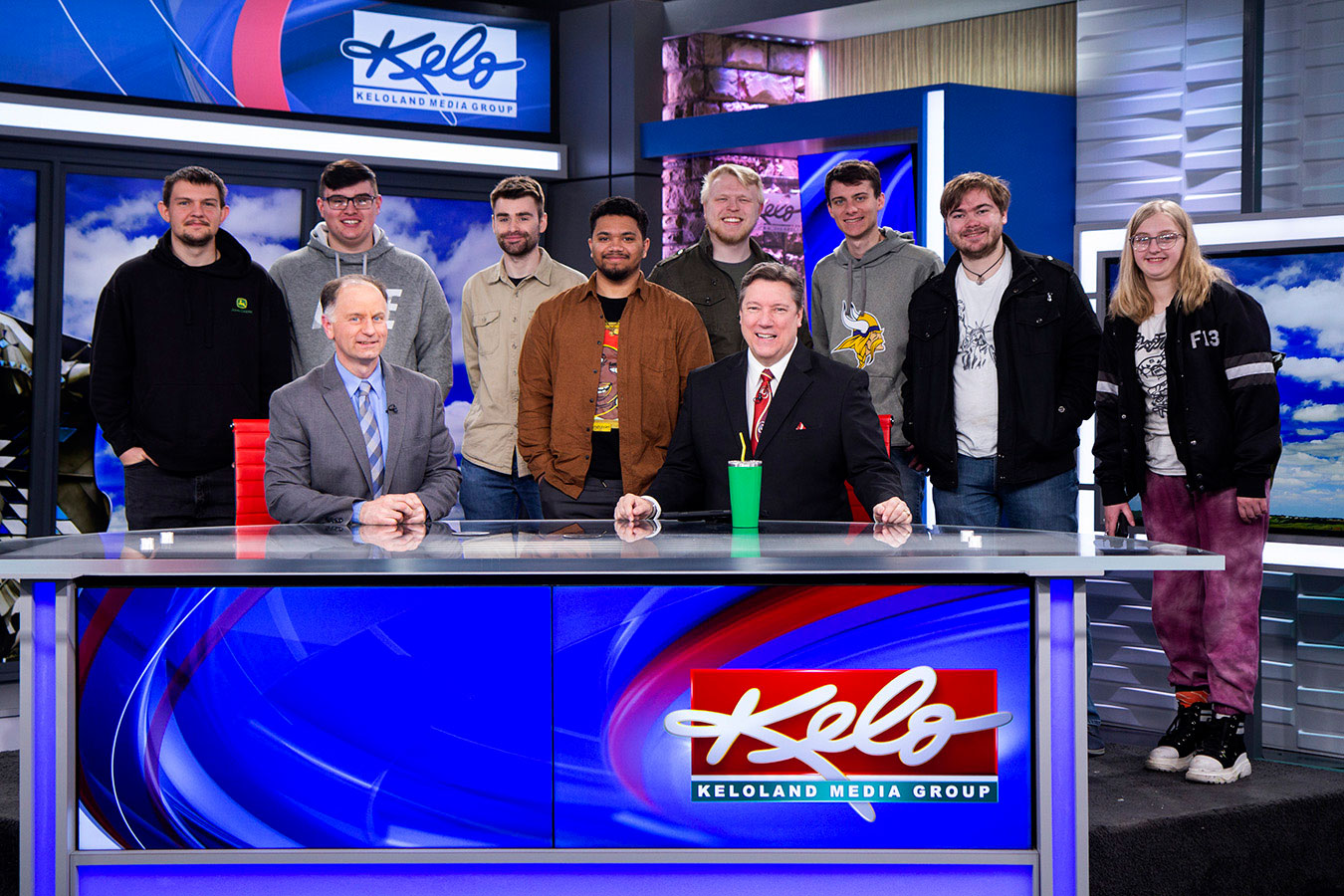 Film students touring the KELOLAND studio