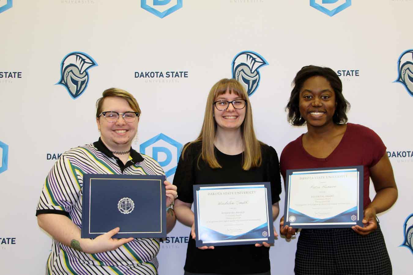 Three of the many students honored for their accomplishments at the Spring Honors Reception.