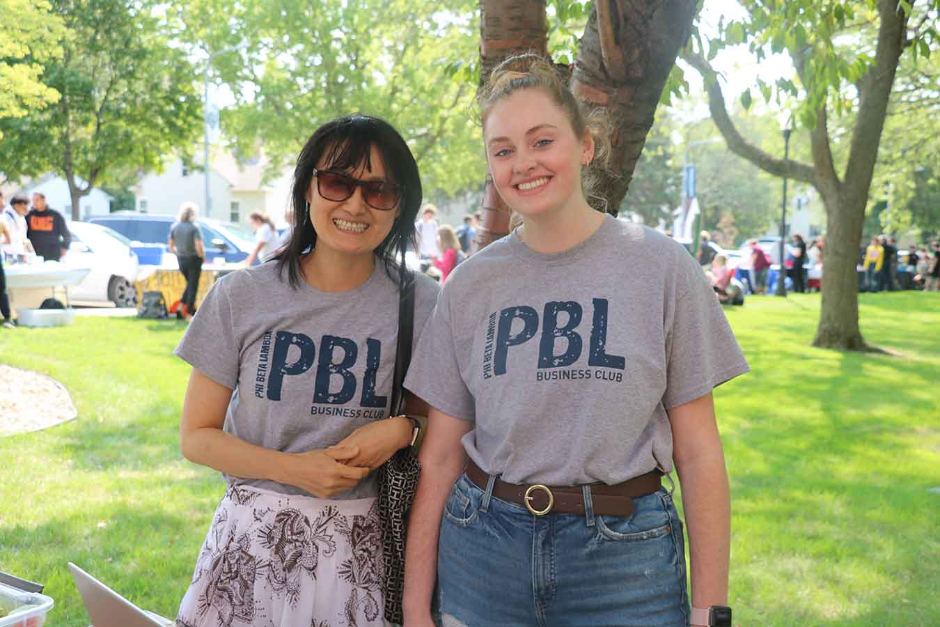PBL Advisor Yenling Chang with student club member Lucy Fods