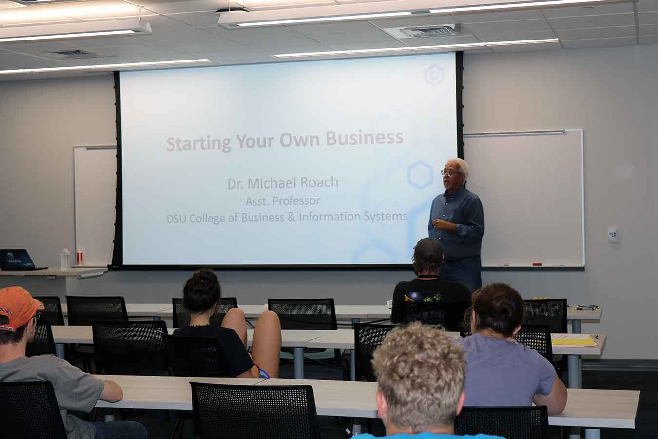 Dr. Michael Roach shares presentation on how to start a business
