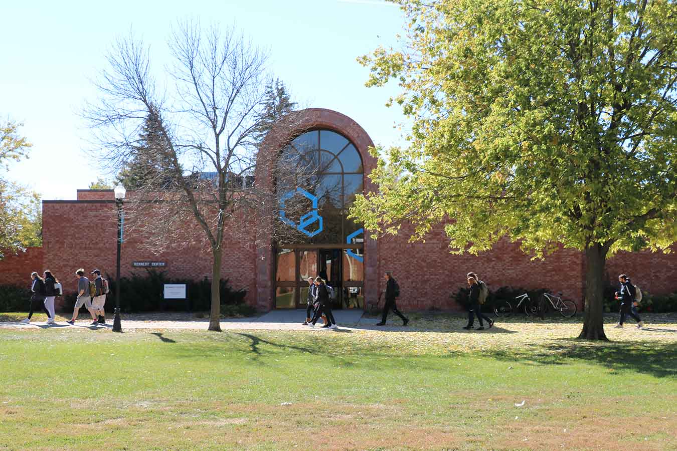 Image of Dakota State University campus looking at the Kennedy Center which houses the DSU College of Education