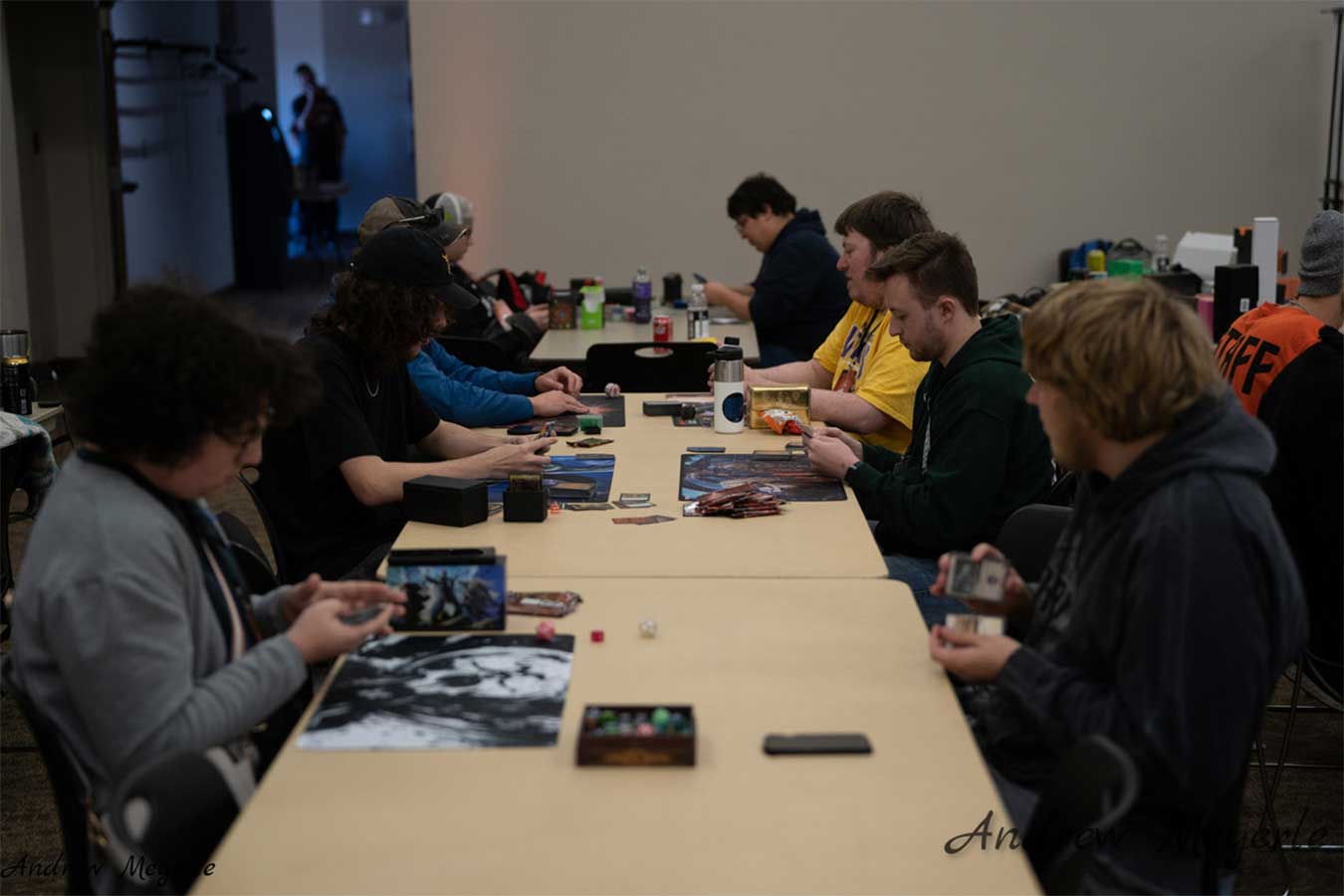 Nanocon attendees playing a game. Photo by Andrew Meyerle.