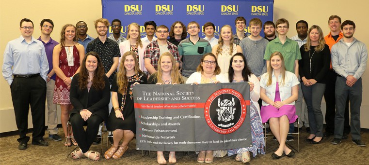 newest inductees into the DSU chapter of the National Society of Leadership and Success