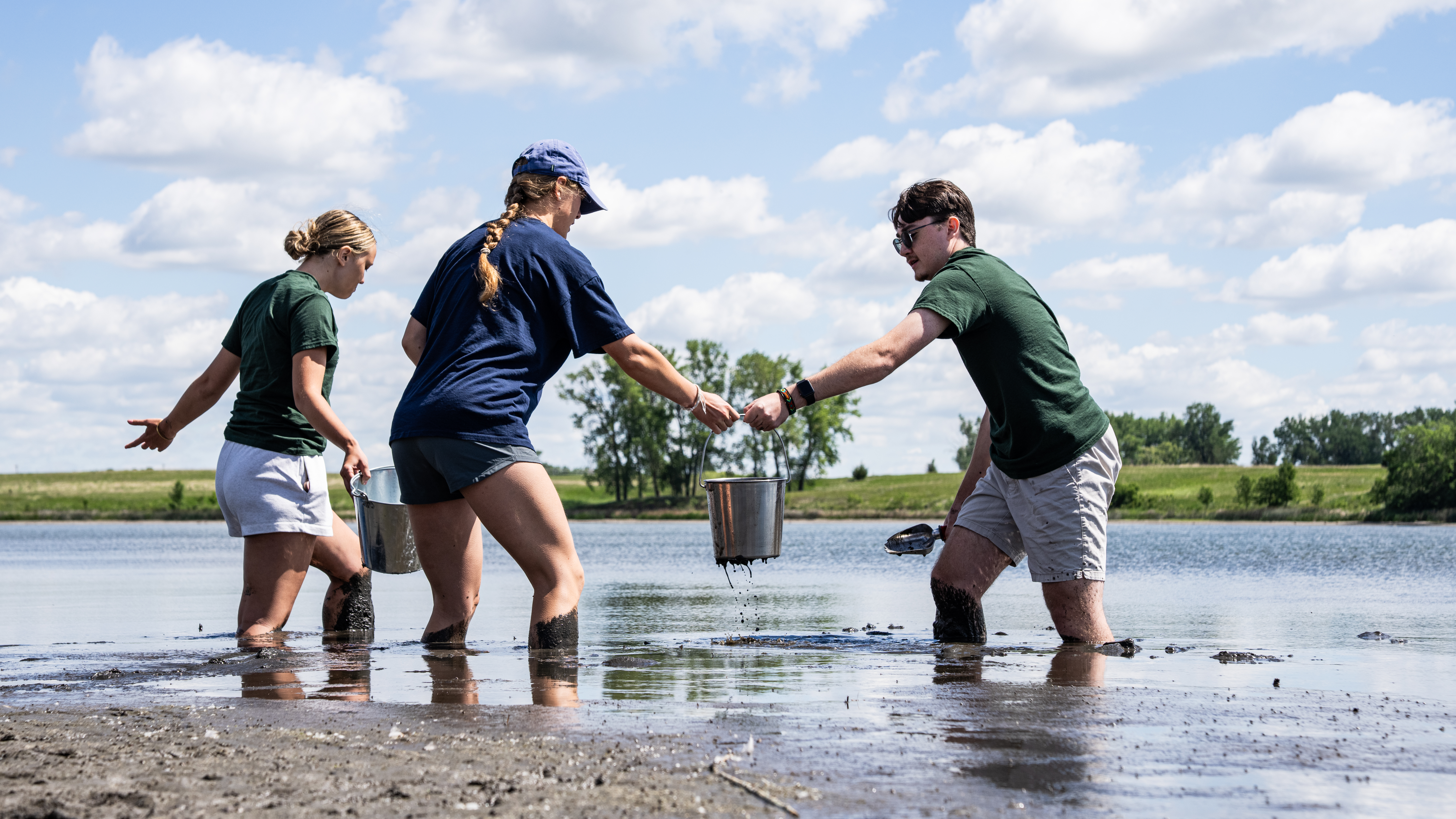 DSU students conduct research in the field. 