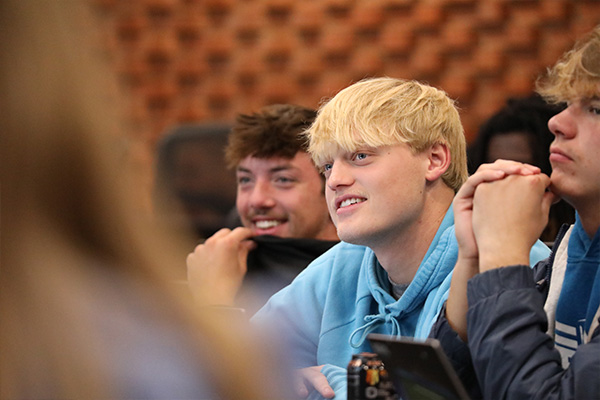 Business Education student attending a lecture