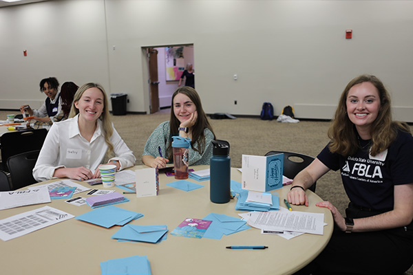 Business Management students attending an FBLA event.