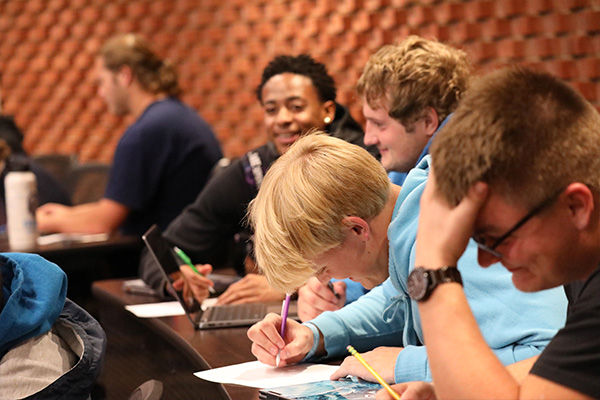 Digital accounting students attending class.