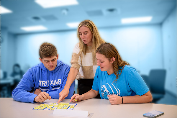 Elementary education students engaging in class.