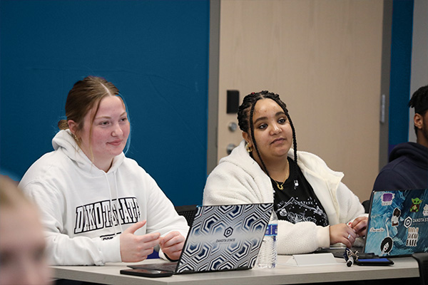 international business students attending class