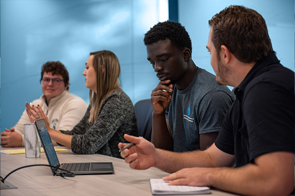 Management Minor students in a class