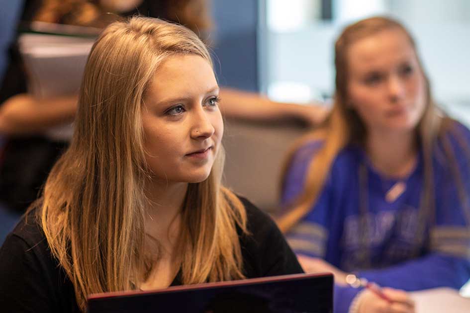 students in the health care coding classroom