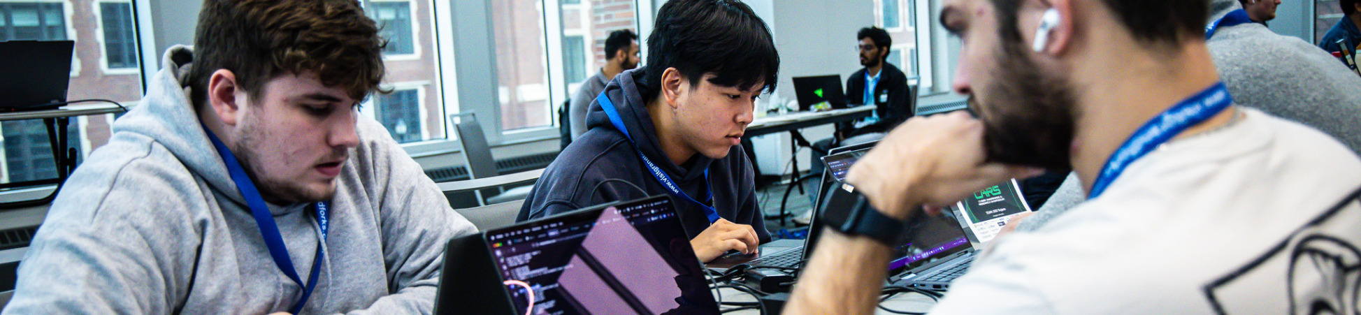 dsu students working on laptops