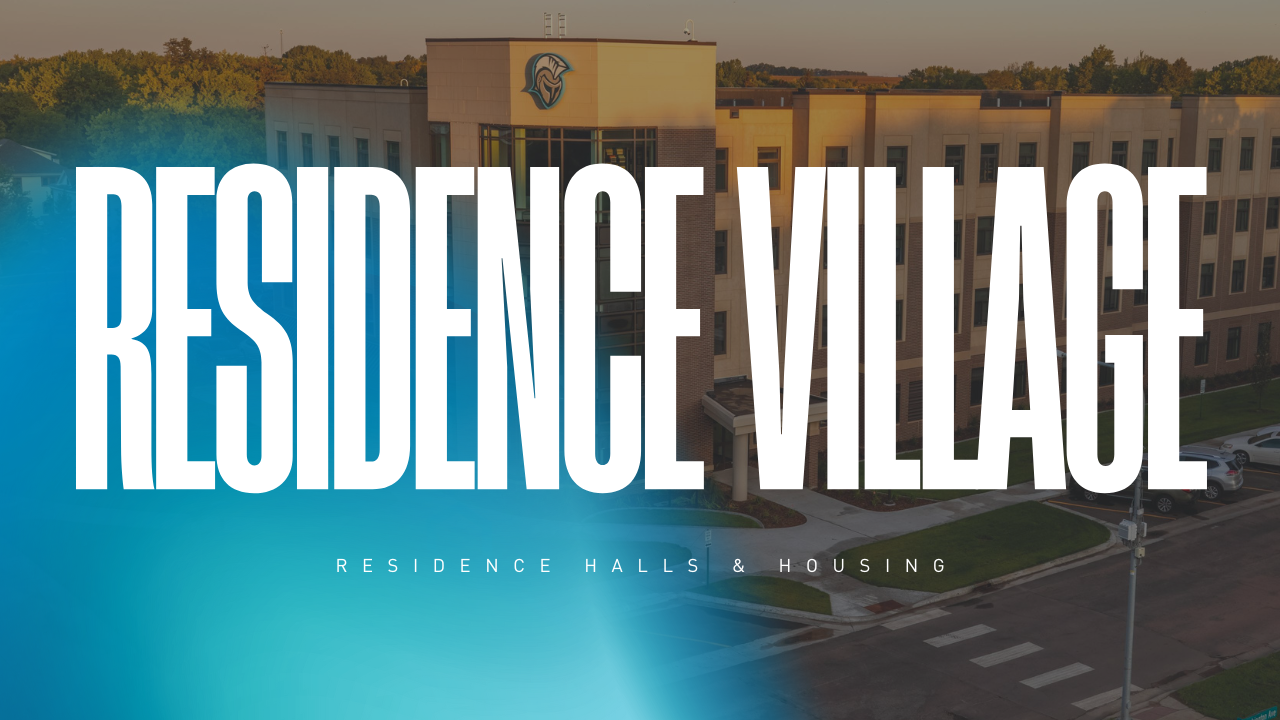 Residence Village is a four-story residence hall features all single occupancy rooms for upperclassmen. 